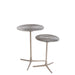 Bijzettafel Zilver Aluminium Rond 42 cm-Bijzettafels-J-Line