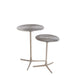 Bijzettafel Zilver Aluminium Rond 42 cm-Bijzettafels-J-Line