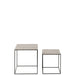 Bijzettafel Zilver Aluminium Vierkant 50 cm 50.5x50.5x55 cm-Bijzettafels-J-Line