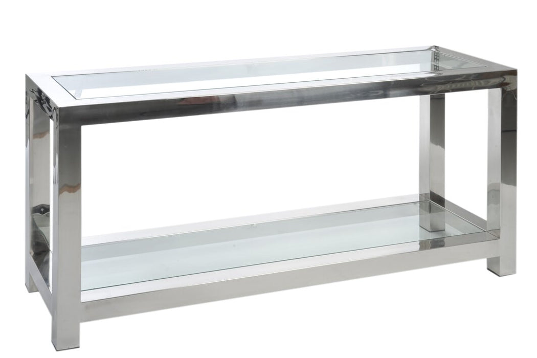 Bijzettafel Zilver Rvs 40x140 cm-Bijzettafels-J-Line