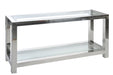 Bijzettafel Zilver Rvs 40x140 cm-Bijzettafels-J-Line