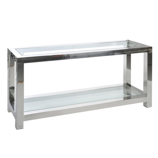 Bijzettafel Zilver Rvs 40x140 cm-Bijzettafels-J-Line