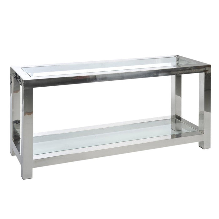 Bijzettafel Zilver Rvs 40x140 cm-Bijzettafels-J-Line