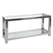 Bijzettafel Zilver Rvs 40x140 cm-Bijzettafels-J-Line