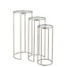 Bijzettafel Zilver ijzer 36 cm 35.5x35.5x80.5 cm-Spiegels-J-Line