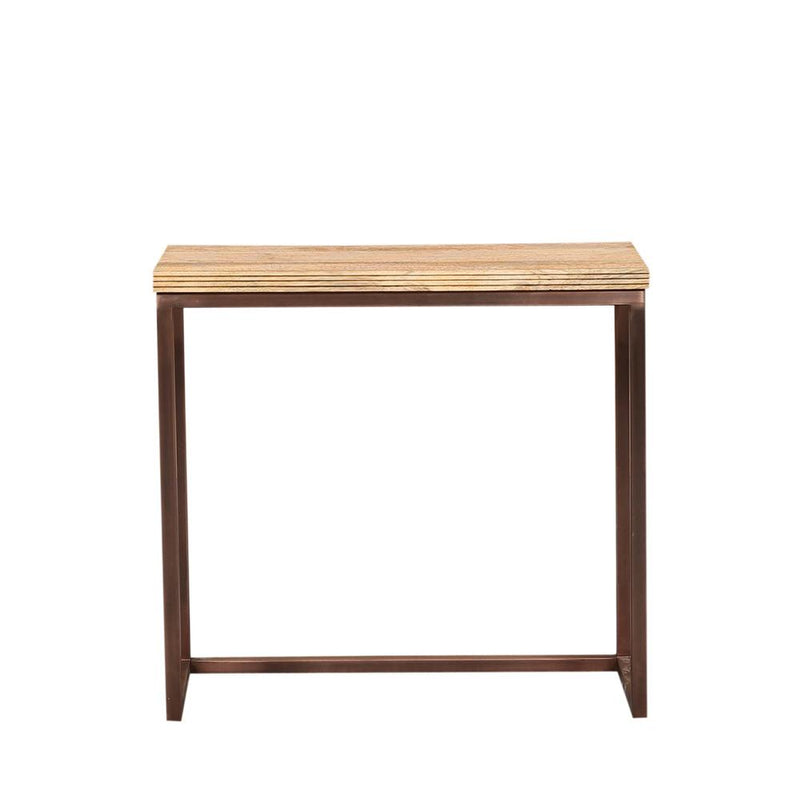 Bijzettafel Zoah Mangohout Bruin 29x70 cm-Bijzettafels-PTMD