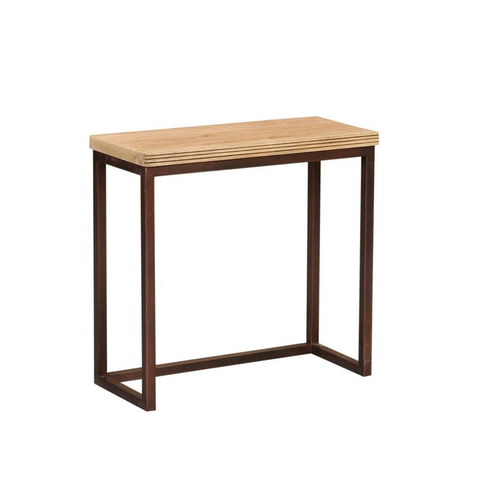 Bijzettafel Zoah Mangohout Bruin 29x70 cm-PTMD
