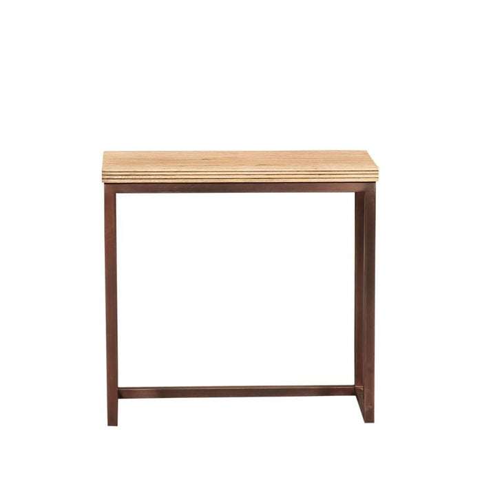Bijzettafel Zoah Mangohout Bruin 29x70 cm-PTMD