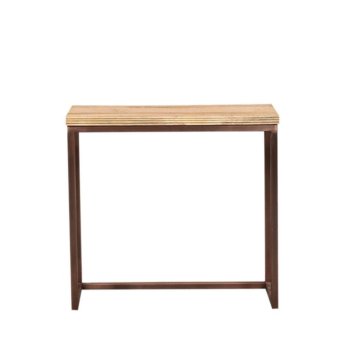 Bijzettafel Zoah Mangohout Bruin 29x70 cm-PTMD