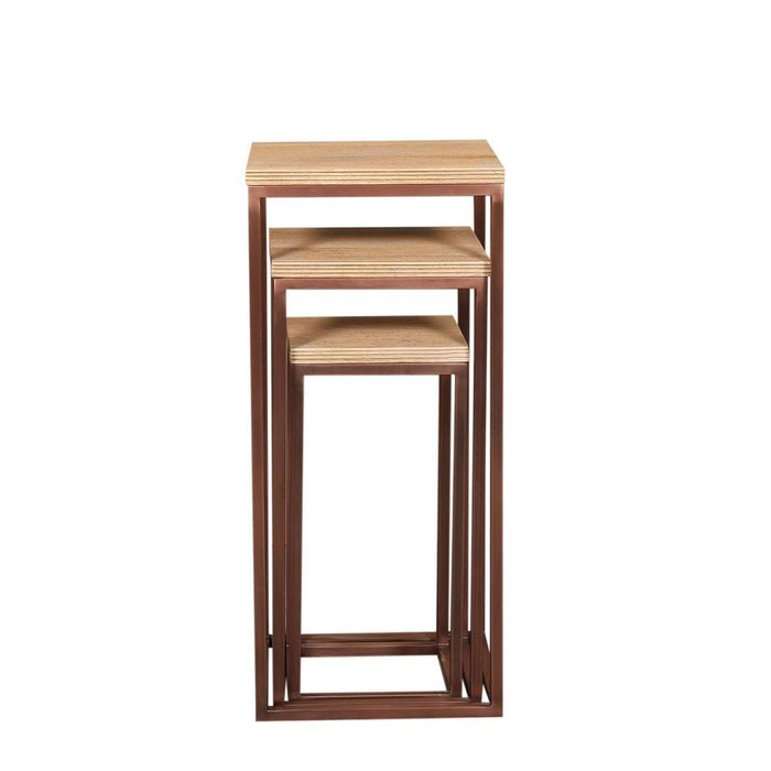 Bijzettafel Zoah Mangohout Bruin 40 cm-Bijzettafels-PTMD