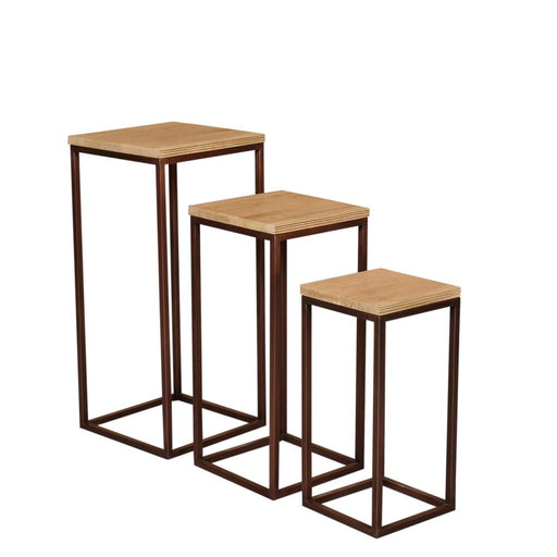 Bijzettafel Zoah Mangohout Bruin 40 cm-Bijzettafels-PTMD