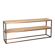 Bijzettafel Zoah Mangohout Bruin 45x200 cm-Bijzettafels-PTMD