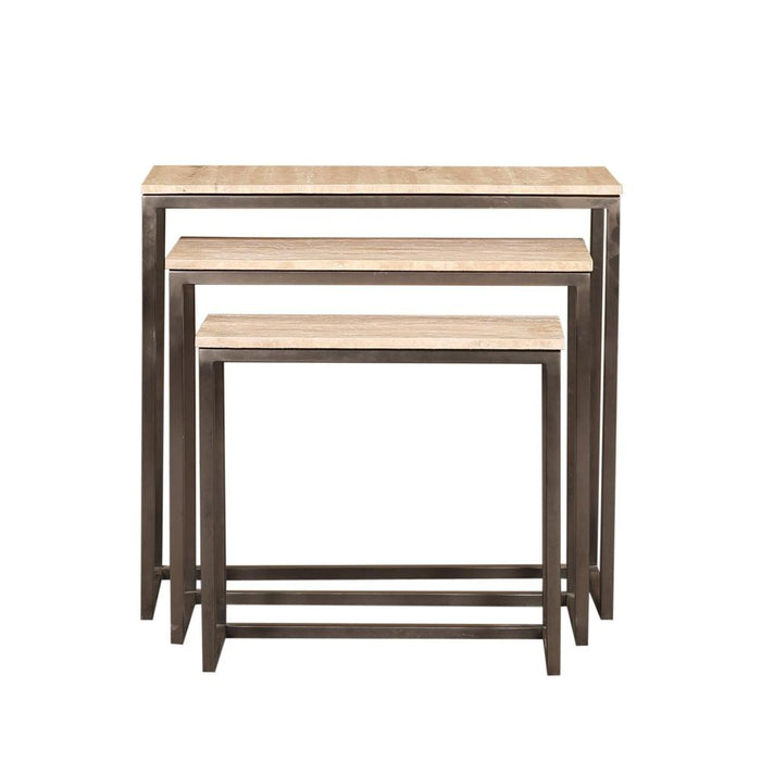 Bijzettafel Zoah Zwart 29x70 cm-Bijzettafels-PTMD