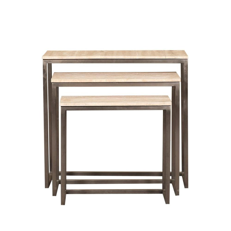 Bijzettafel Zoah Zwart 29x70 cm-Bijzettafels-PTMD