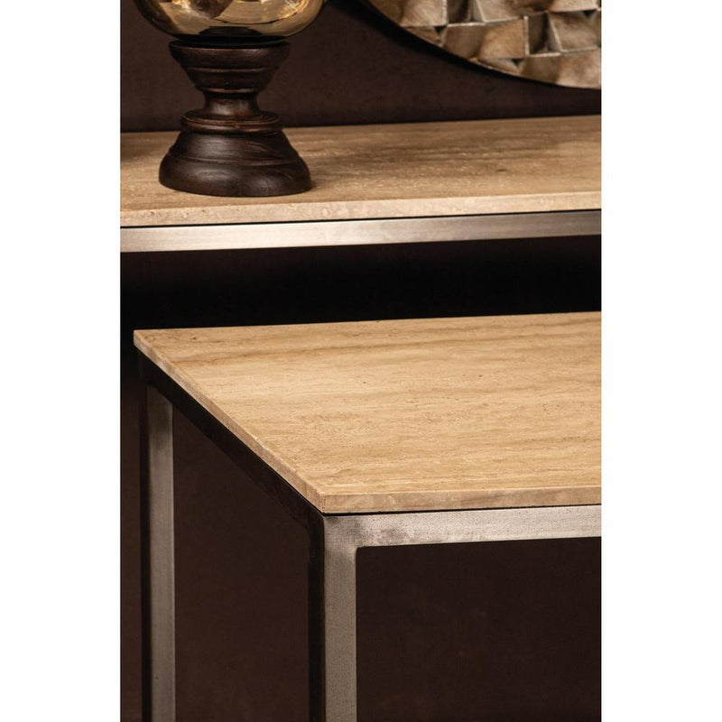 Bijzettafel Zoah Zwart 41x149 cm-Bijzettafels-PTMD