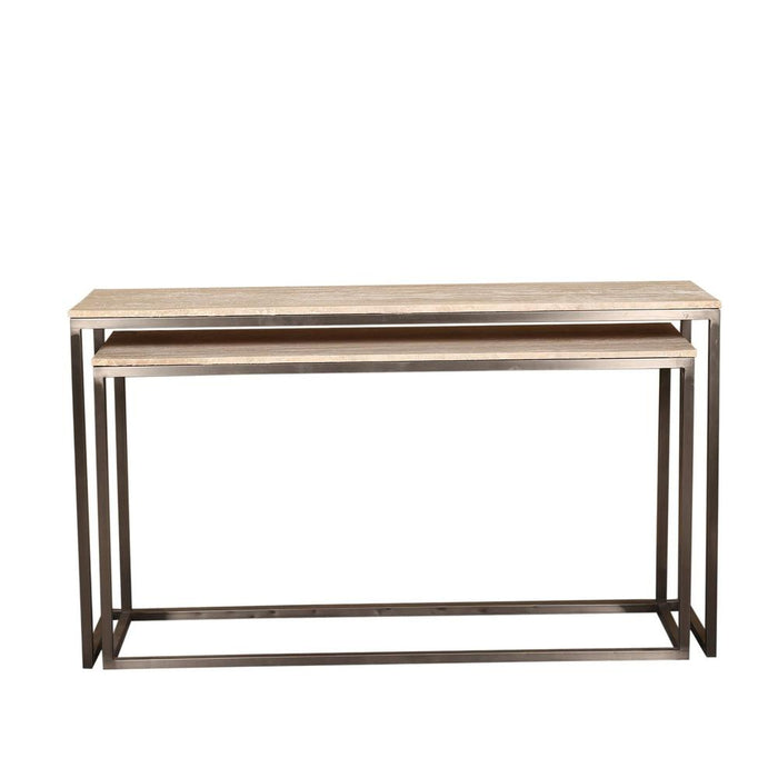 Bijzettafel Zoah Zwart 41x149 cm-Bijzettafels-PTMD