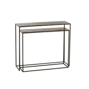 Bijzettafel Zwart Aluminium Rechthoekig 29x99 cm-Bijzettafels-J-Line