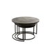 Bijzettafel Zwart Aluminium Rond 76 cm 75.5x75.5x40 cm-Bijzettafels-J-Line