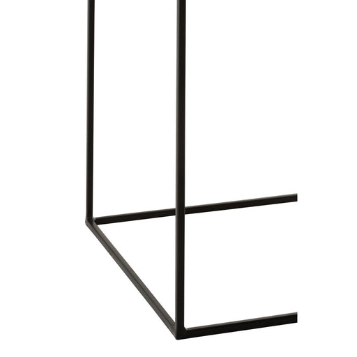 Bijzettafel Zwart Aluminium Vierkant 40 cm 40x40x120.5 cm-Bijzettafels-J-Line