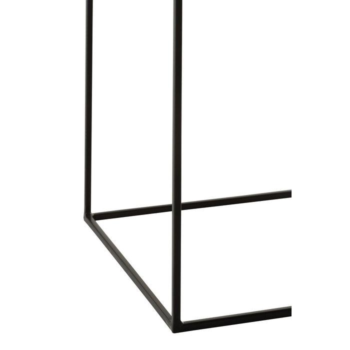 Bijzettafel Zwart Aluminium Vierkant 40 cm 40x40x120.5 cm-Bijzettafels-J-Line