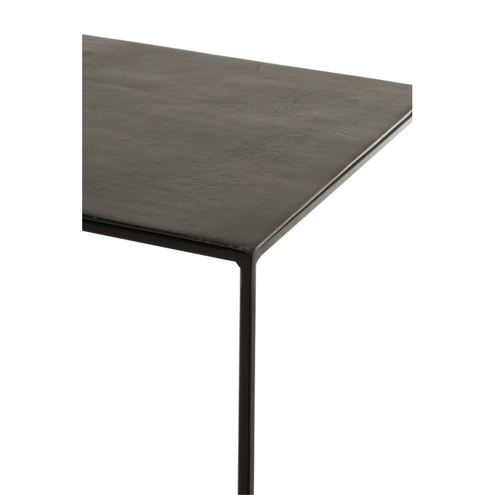 Bijzettafel Zwart Aluminium Vierkant 40 cm 40x40x120.5 cm-Bijzettafels-J-Line