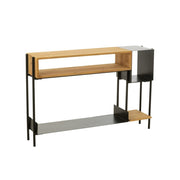 Bijzettafel Zwart Fir hout 30x120 cm-Bijzettafels-J-Line