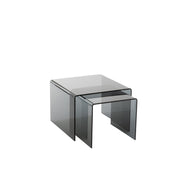 Bijzettafel Zwart Glas S 65 cm 65x65x46.5 cm-Bijzettafels-J-Line