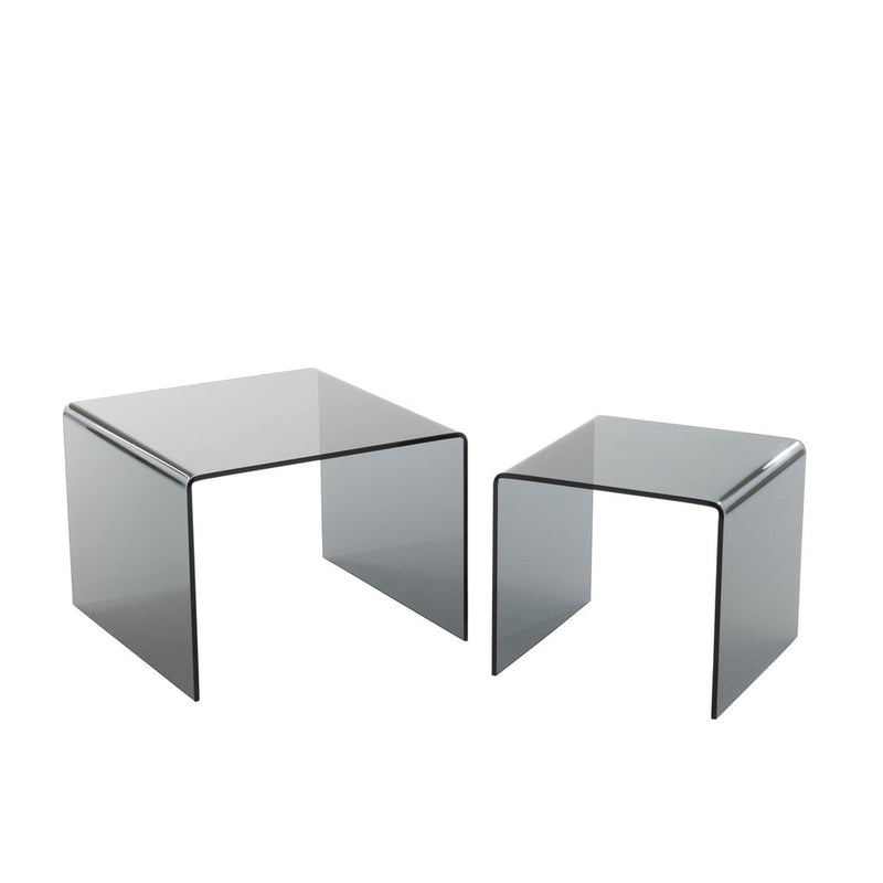Bijzettafel Zwart Glas S 65 cm 65x65x46.5 cm-Bijzettafels-J-Line