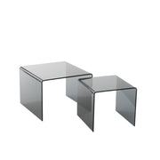Bijzettafel Zwart Glas S 65 cm 65x65x46.5 cm-Bijzettafels-J-Line