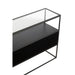 Bijzettafel Zwart Glas Vierkant 30x140 cm-Bijzettafels-J-Line