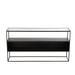 Bijzettafel Zwart Glas Vierkant 30x140 cm-Bijzettafels-J-Line