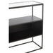 Bijzettafel Zwart Glas Vierkant 30x140 cm-Bijzettafels-J-Line