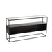 Bijzettafel Zwart Glas Vierkant 30x140 cm-Bijzettafels-J-Line