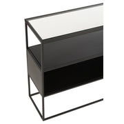 Bijzettafel Zwart Glas Vierkant 30x140 cm-Bijzettafels-J-Line
