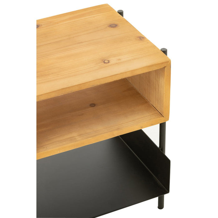 Bijzettafel Zwart Ijzer 35 cm 35x42x48 cm-Opbergkasten-J-Line