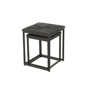 Bijzettafel Zwart Ijzer 43 cm 43x43x53 cm-Bijzettafels-J-Line