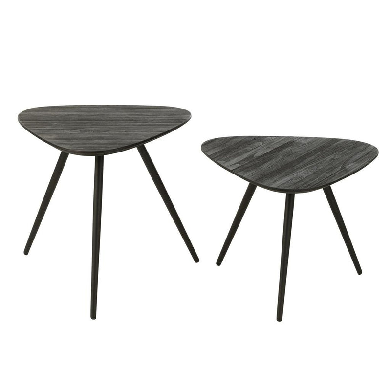 Bijzettafel Zwart Ijzer 50 cm 50x50x50 cm-Bijzettafels-J-Line