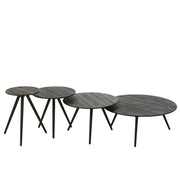 Bijzettafel Zwart Ijzer Rond 30 cm 30x30x45 cm-Bijzettafels-J-Line