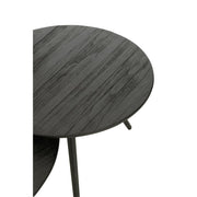 Bijzettafel Zwart Ijzer Rond 30 cm 30x30x45 cm-Bijzettafels-J-Line