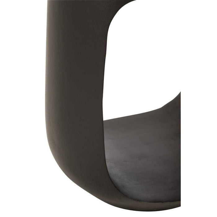 Bijzettafel Zwart Mangohout hout 35 cm 35x35x46 cm-Bijzettafels-J-Line