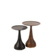 Bijzettafel Zwart Mangohout hout 46 cm 45.5x45.5x59 cm-Bijzettafels-J-Line