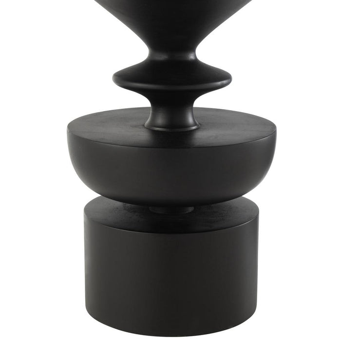 Bijzettafel Zwart Mangohout hout 48 cm-Bijzettafels-J-Line