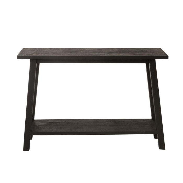 Bijzettafel Zwart Mangohout hout Vierkant 35x120 cm-Bijzettafels-J-Line