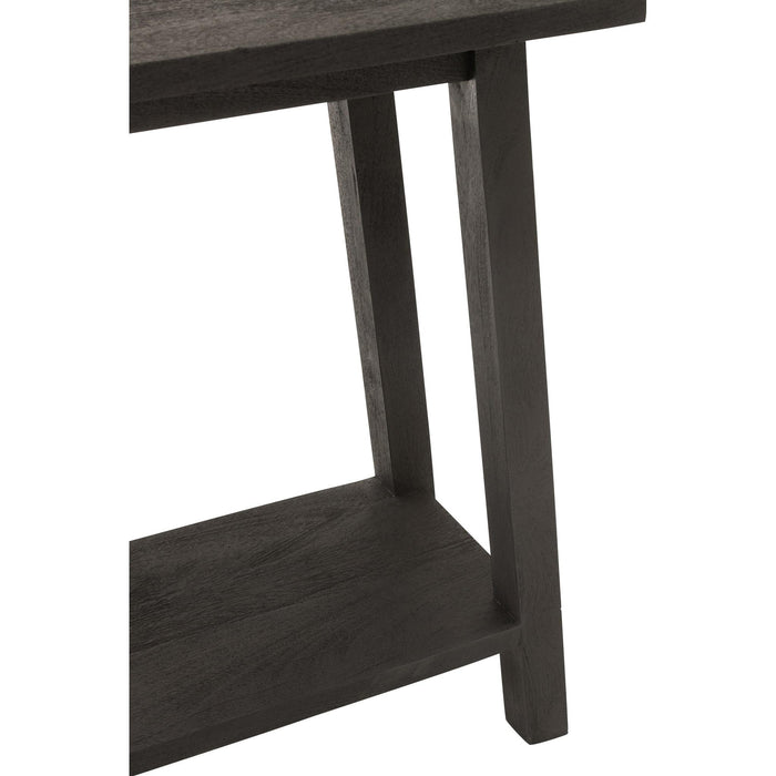Bijzettafel Zwart Mangohout hout Vierkant 35x120 cm-Bijzettafels-J-Line