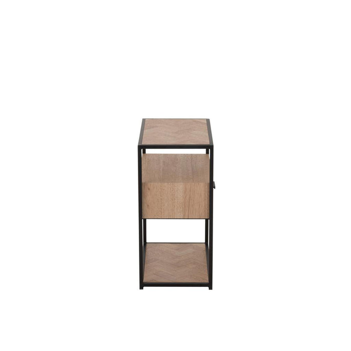 Bijzettafel Zwart Mdf 30x50 cm-Bijzettafels-J-Line