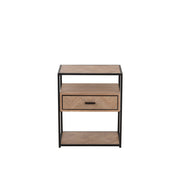 Bijzettafel Zwart Mdf 30x50 cm-Bijzettafels-J-Line