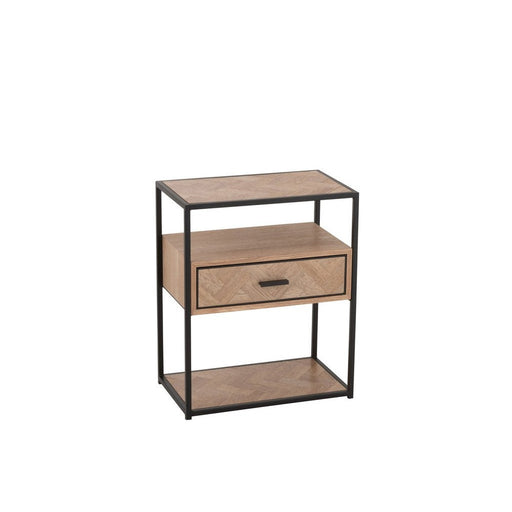 Bijzettafel Zwart Mdf 30x50 cm-Bijzettafels-J-Line