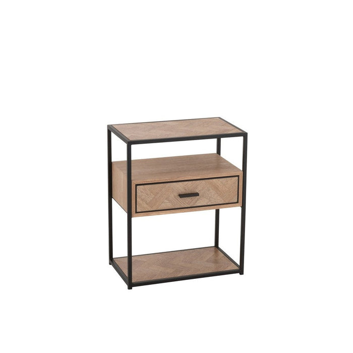 Bijzettafel Zwart Mdf 30x50 cm-Bijzettafels-J-Line