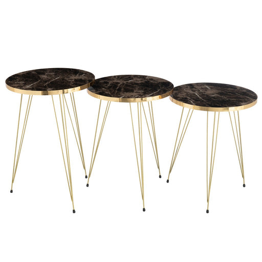 Bijzettafel Zwart Mdf 38 cm 38x38x56 cm-Bijzettafels-J-Line