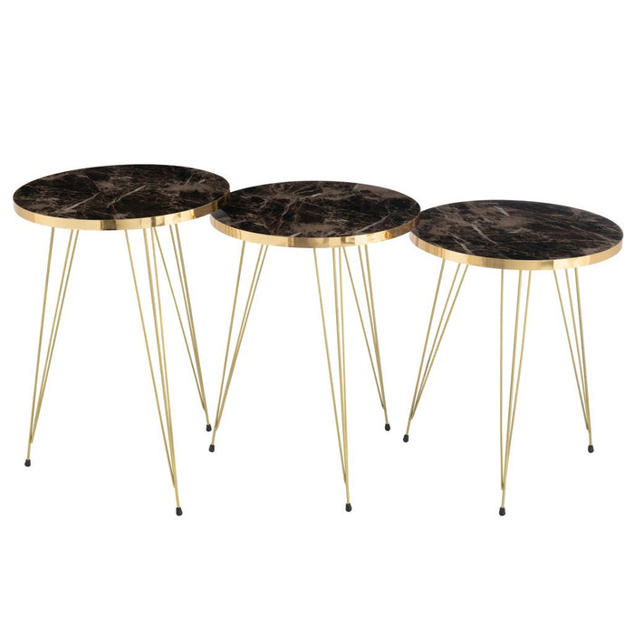 Bijzettafel Zwart Mdf 38 cm 38x38x56 cm-Bijzettafels-J-Line